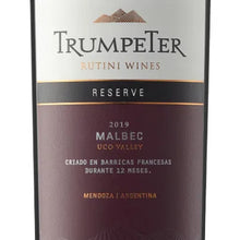Load image into Gallery viewer, Trumpeter Reserve Malbec Red Wine x 6 (Free Delivery)