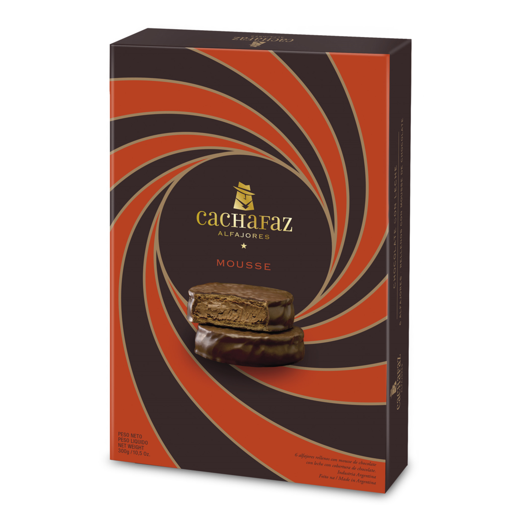 Luxury Alfajor Cachafaz with Chocolate Mousse x 6