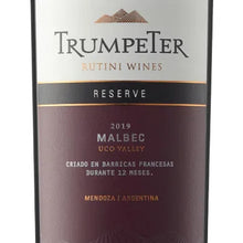 Load image into Gallery viewer, Trumpeter Reserve Malbec Red Wine x 6
