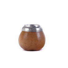 Load image into Gallery viewer, Natural Gourd with Alpaca Rim Mate Cup
