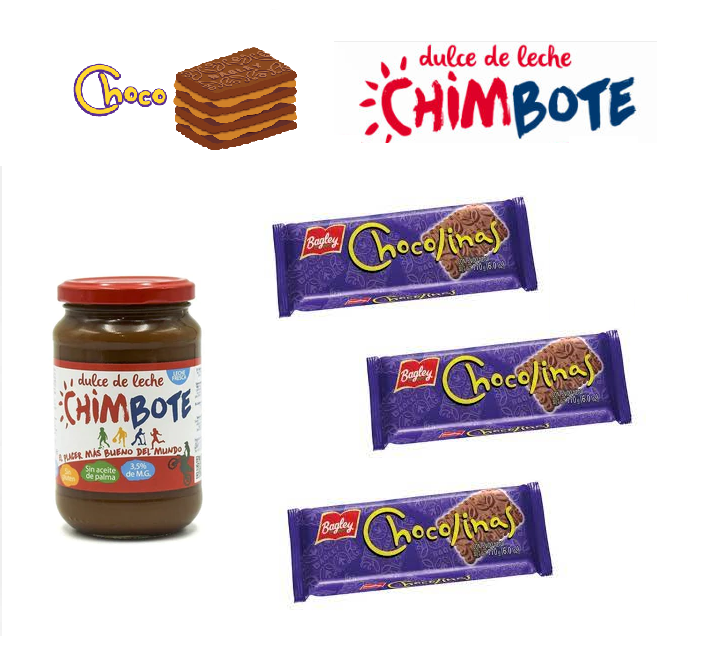Combo Chocotorta Chimbote (1 Dulce de leche + 3 Chocolinas)