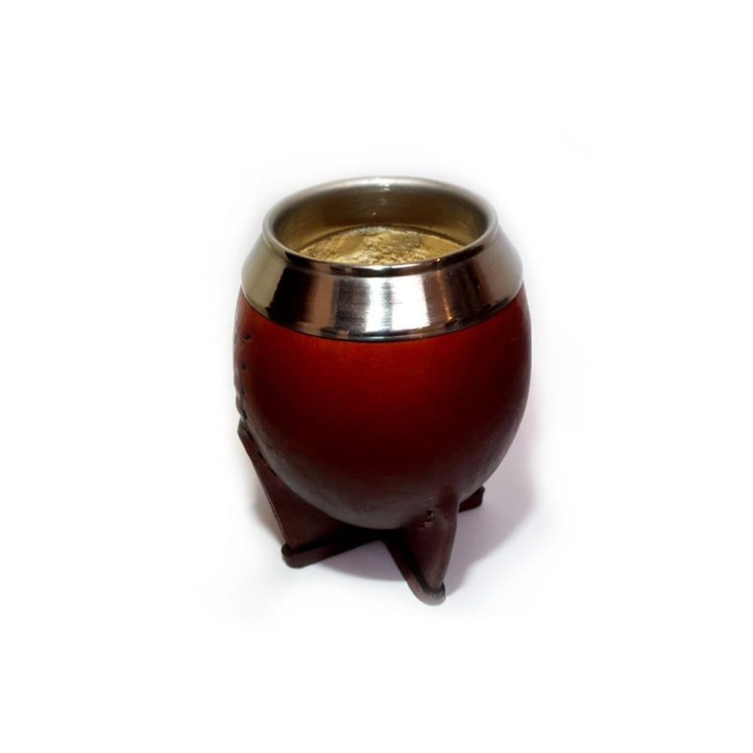 Leather Mate Cup With Metal Rim